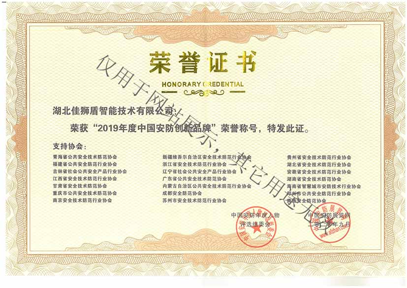 2019年度安防創(chuàng)新品牌